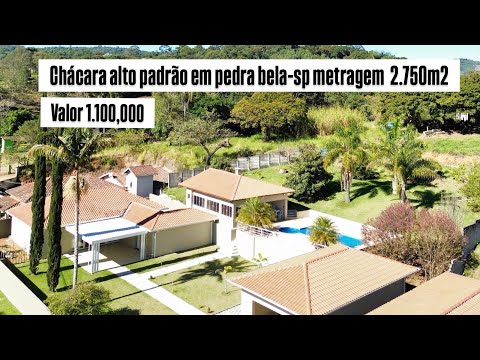 Chácara exclusiva em pedra bela-sp casa alto padrão ,piscina 💰1.100,000