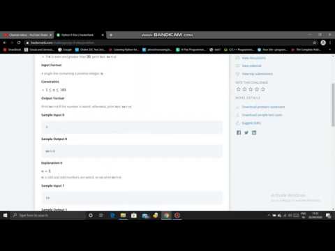 Hackerrank Python Video Series 2 If Else