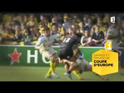 Bande annonce coupe d'Europe de rugby HCUP SARACENS VS CLERMONT samedi + TOULON VS MUNSTER dimanche