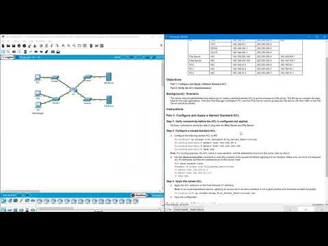 Lab 5 1 9 Packet Tracer   Configure Named Standard IPv4 ACL
