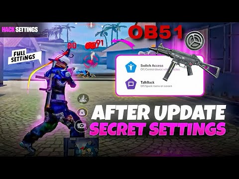 Switch Access & TalkBack Settings Free Fire || 0% Recoil 95% Headshots || Brazil Settings 2025 ⚙️