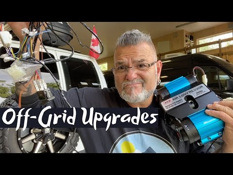Off-Grid Ford E250 | Installing On-Board Air Compressor,  Snow Chains, Recovery Boards