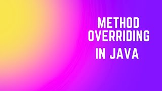 Method Overriding In Java | SDET | Interview Question |
