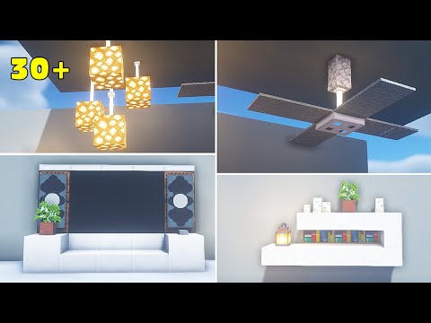 Minecraft: 30+ Living Room Build Hack and Ideas (Easy) Part 2