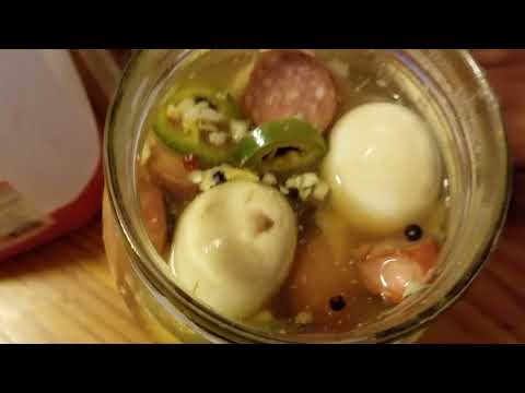 Pickled eggs AND sausages