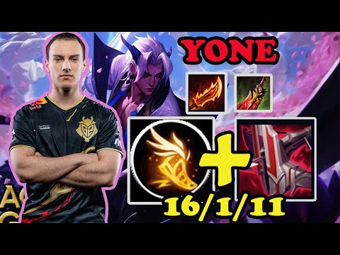 G2 PERKZ New YONE gameplay New Item IMMORTAL SHIELDBOW ( higlight game )