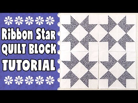 Quilting Blocks Tutorial: Ribbon Star Quilt Block