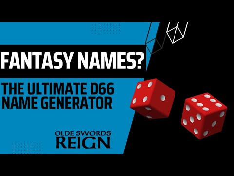 The Ultimate D66 Fantasy Name Generator