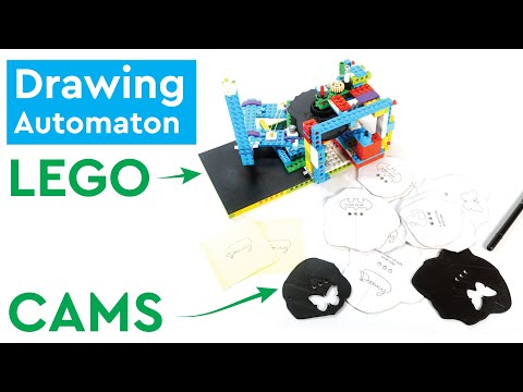 I made a LEGO drawing machine using cardboard cams