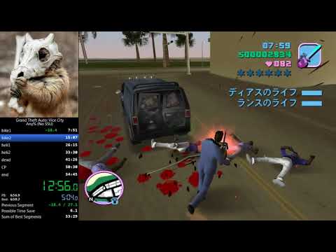 Grand Theft Auto: Vice City Any% No SSU Speedrun in 53m 42s