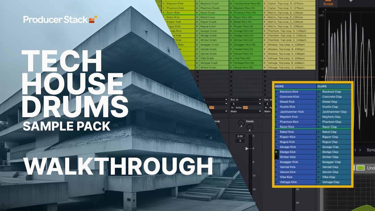 Tech House Drums Sample Pack Complete Walkthrough FREE SAMPLE PACK