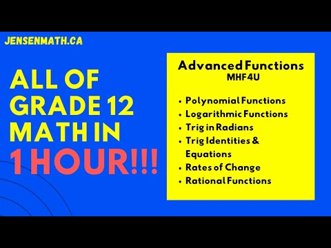 All of Grade 12 Math - Advanced Functions - IN 1 HOUR!!! (part 1)
