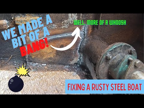 EP39-Rebuilding a liveaboard steel trawler Cutting into the fuel tank