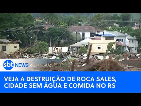 Equipe do SBT registra a destruição de Roca Sales após enchente no Rio Grande do Sul #rocasales