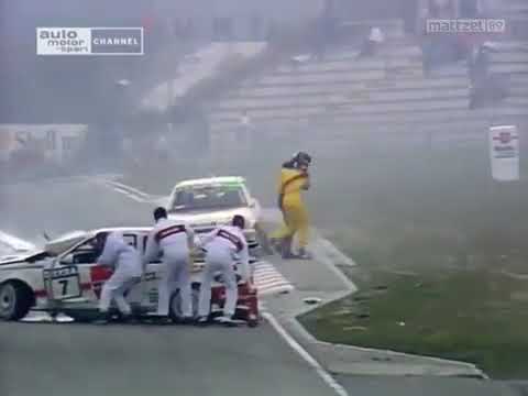 Schrecklicher Unfall DTM  mit Klaus Ludwig auf dem Nürburgring 1989 200Km/H Einschlag