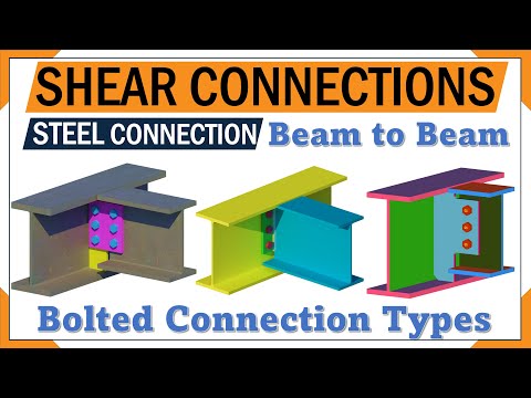 Beam to Beam Steel Connection | Bolted connections | shear connections | steel fabrication | 3d