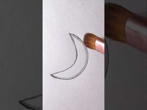 How To Draw A Half Moon 🌙🌝 From Coin 🪙 Easy Way To Draw A Moon 🌙 Moon Drawing #shorts #art #moon