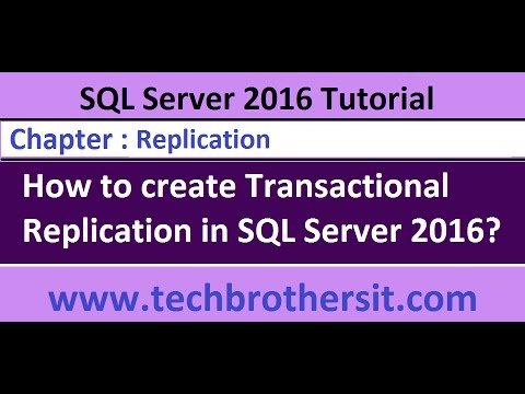 How to create Transactional Replication in SQL Server 2016 - SQL Server 2016 DBA Tutorial