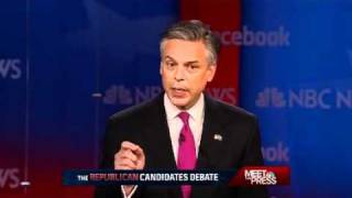 Huntsman attacks Romney for criticizing him for putting his country first.