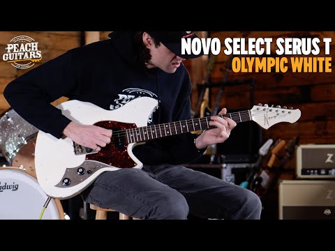 Novo Select Serus T | Olympic White - Tortoise Shell Pickguard image 12