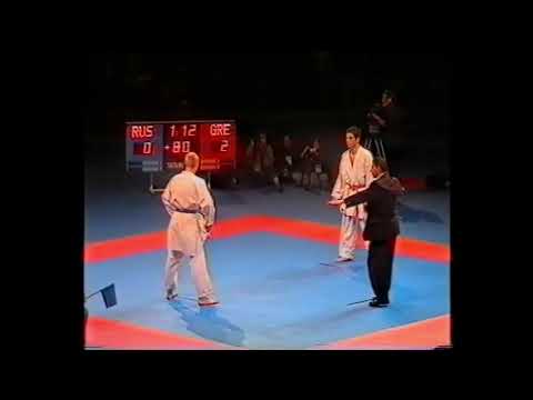 Margaritopoulos Spyridon GRE vs Potapov Andrei RUS final 3rd World Karate Championships France 2003