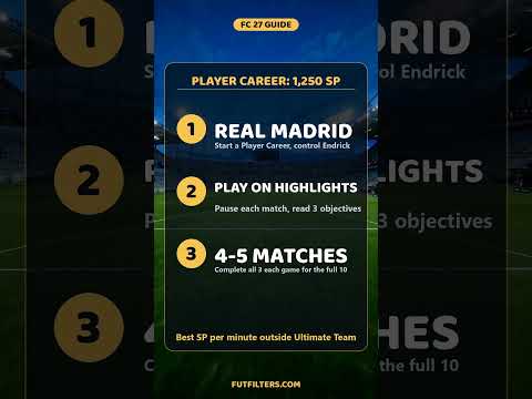 FC 27 Season 1 Pass: How to Earn SP Fast (30,000 SP Explained) ⚡video by futfilters.com