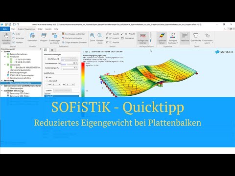 SOFiSTiK Quicktipp - Reduziertes Eigengewicht bei Plattenbalken