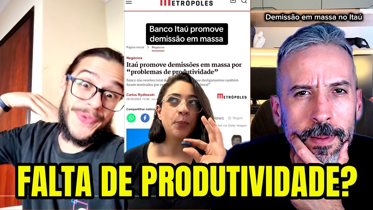 ITAÚ DEMITE MAIS DE MIL PESSOAS POR "INATIVIDADE" - Cortes da Live do Suco de Brasil