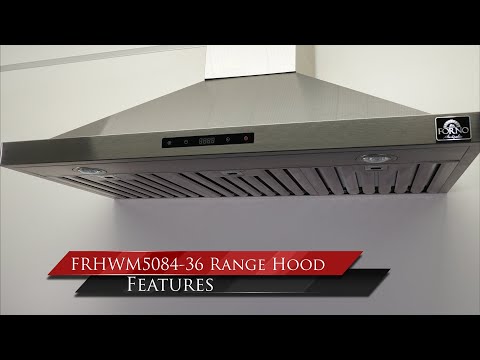 Forno: 36" Wall Mount Range Hood - Model FRHWM5084-36  -Siena (5084)