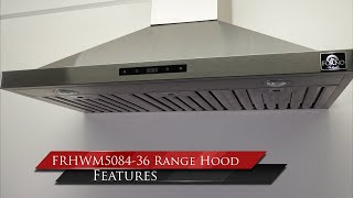 Forno Siena 36″ Wall Mount Range Hood with Baffle Filters Stainless Steel FRHWM508436 Picture