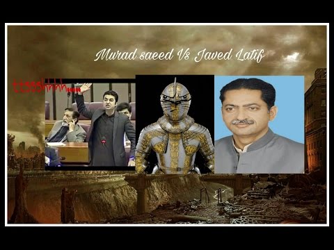 Murad Saeed fights with Javed Latif outside parliament lobby (very funny)