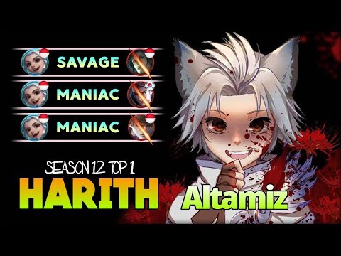 Fastest Savage & Maniac!! Skill On Skin Off! Altamiz Top 1 Global Harith - MLBB