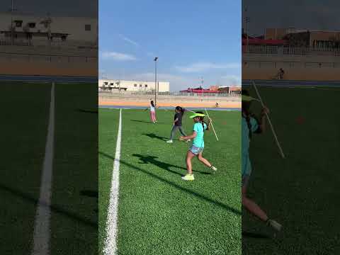 Atletismo “lanzamiento jabalina con tubos”