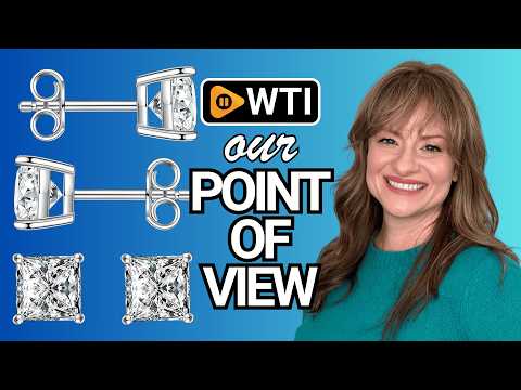 Princess Cut Moissanite Stud Earrings for Women Men - WTI product video review
