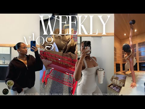 A Busy College Week In My Life | Juggling social media + classes, hitting milestones & More