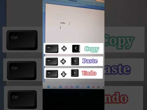 10-How to do #copy #paste #undo #keyboard #laptop #computer #pc #shorts #windows10