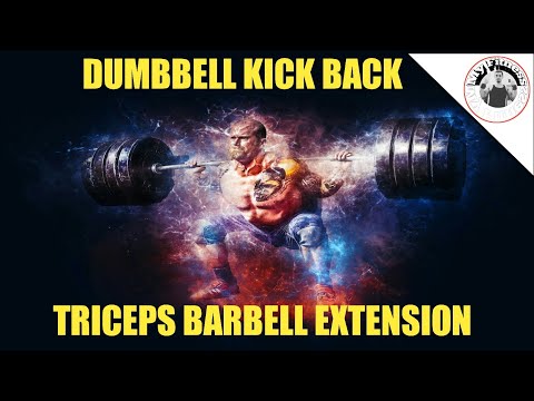 How To: Standing Overhead Tricep Extension with E-Z Curl Bar |Standin overhead barbell MY FITNESS Video