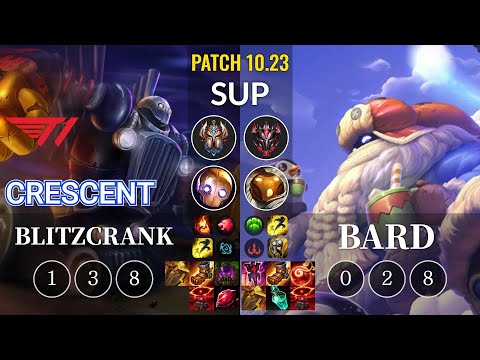 T1 Crescent Blitzcrank vs Bard Sup - KR Patch 10.23