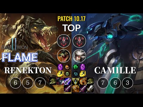 DWG Flame Renekton vs Camille Top - KR Patch 10.17