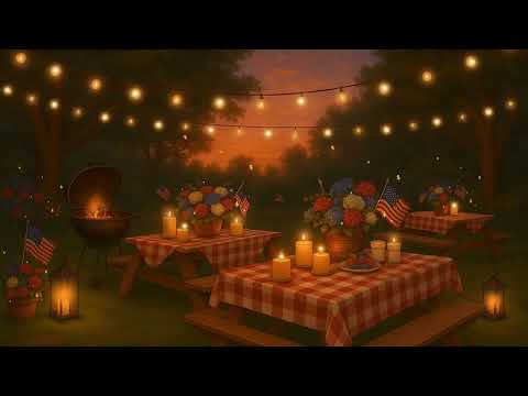 🎆  Labor Day BBQ Lofi Jazz Ambience 🔥 LIVE Beats for Summer Nights