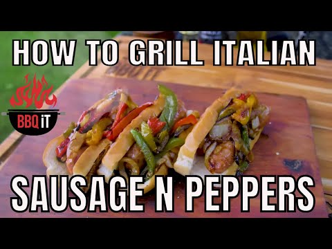 HOW TO GRILL SAUSAGE & PEPPERS & ONIONS - ON A WEBER KETTLE | BBQiT