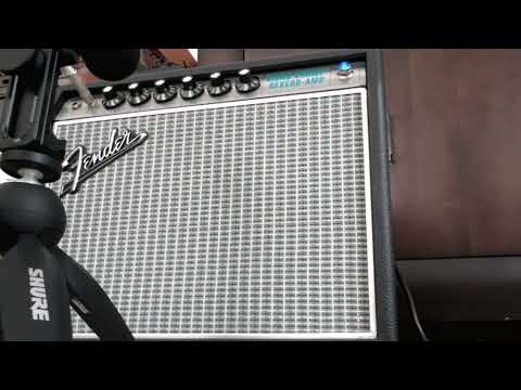 68' Custom Vibro Champ Reverb with Chase Tone Fuzz Fella Teal BC109C recorded with MV88+