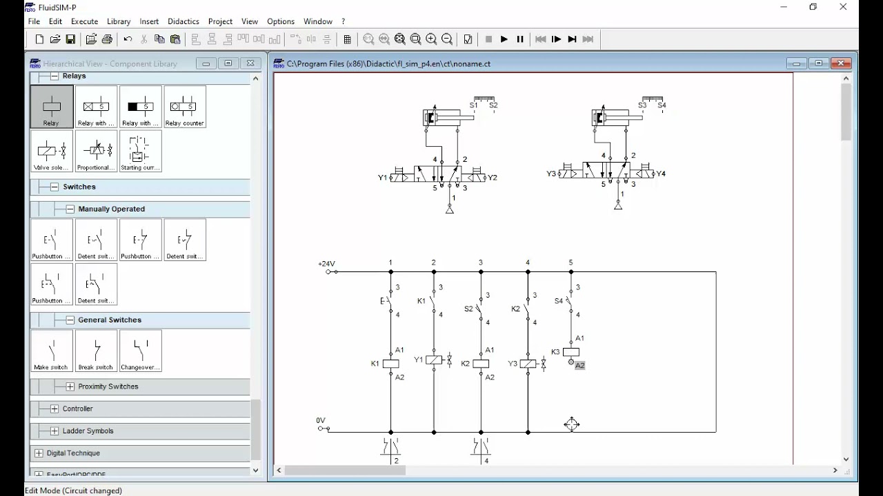 Electro pneumatic circuit A+ B+ A-  B-  One cycle and Continuous cycles