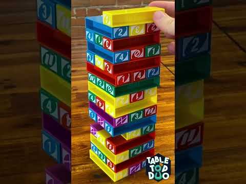 Learn Uno Stacko in 4 minutes! Come play on our channel now! #UnoStacko #TabletopDuo #uno