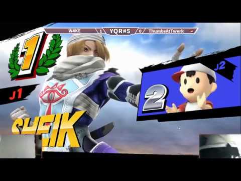 YQR#5 Smash 4 Singles - W4KE (Sheik) vs Thumbsatwork (Ness)