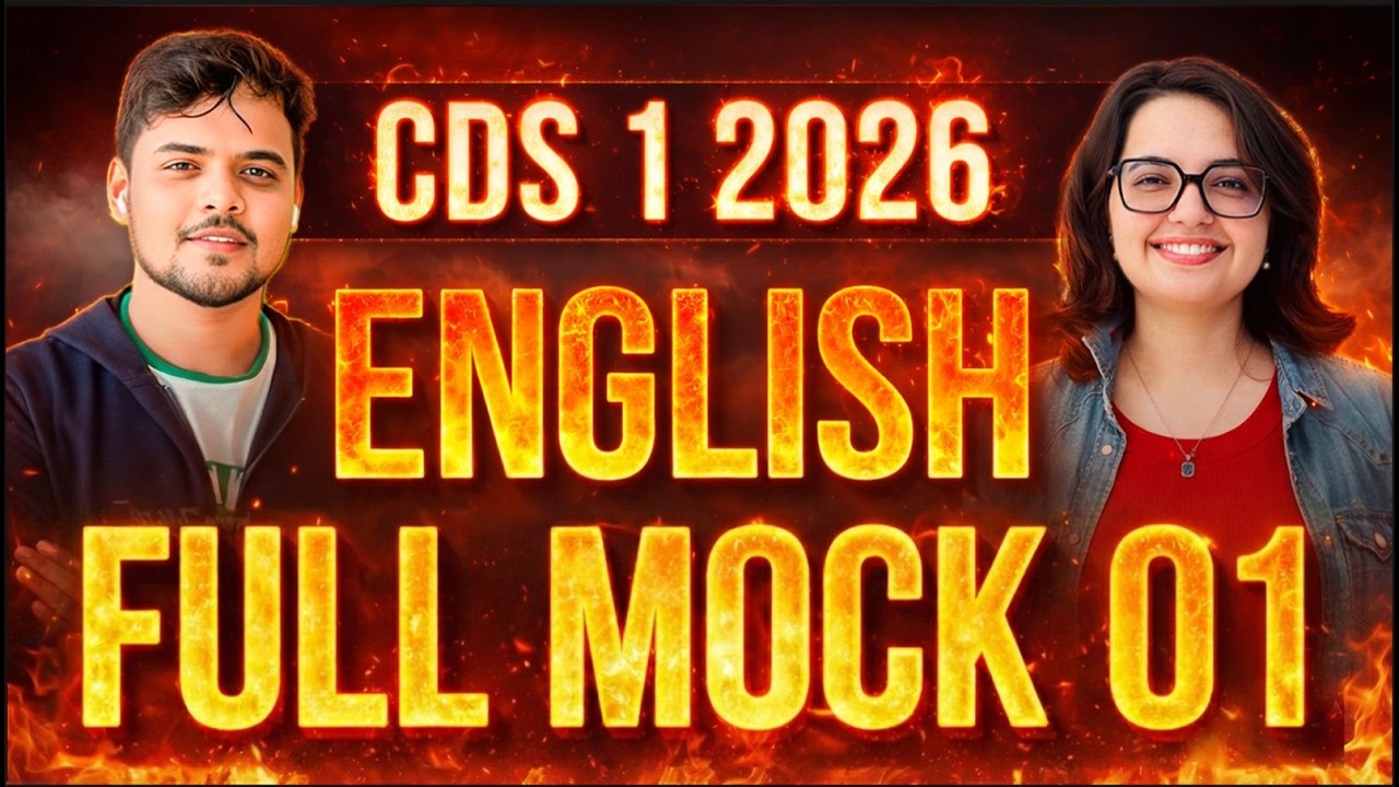 CDS English Mock 1 Explanation Class.  CDS Journey Batch English Mock 1.