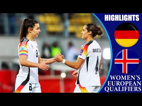 Germany vs Iceland || HIGHLIGHTS || Women's Euro 2025 Qualifiers