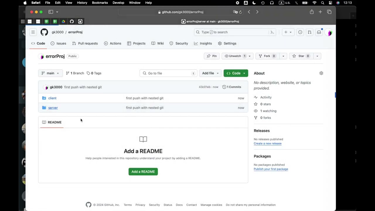 How to fix nested git
