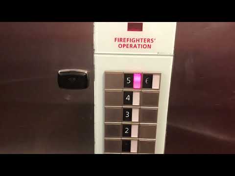 Worn Schindler 3300 service elevator - The Durham Hotel - NC