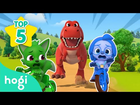 [TOP5] 😱 Roar! Dino Special 🦖｜Learn Colors and Sing Along with Dinosaurs｜Hogi Pinkfong